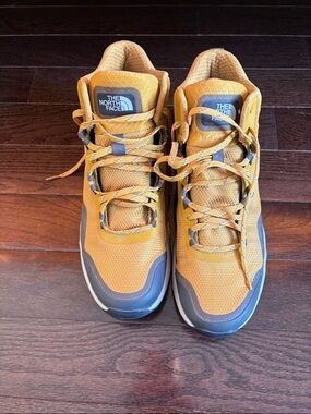 The North Face Yellow and Gray Trail Sneakers